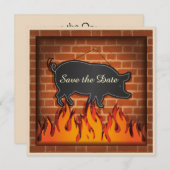 Save The Date BBQ Cookout Pig Pickin' ! (Devant / Derrière)