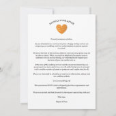 Save The Date Be our Guest Quote Orange Heart Photo Wedding (Dos)