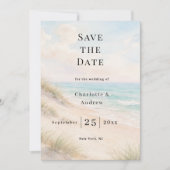 Save The Date Beach coastal modern wedding (Devant)