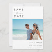 Save The Date Beach Destination Elegant Photo Wedding (Devant)