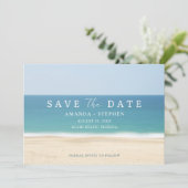 Save The Date Beach Destination Mariage Photo Enregistrer La Dat (Debout devant)