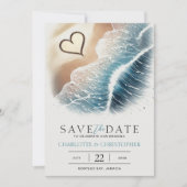 Save The Date Beach Heart (Devant)