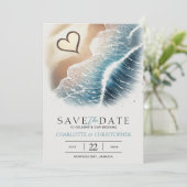 Save The Date Beach Heart (Debout devant)