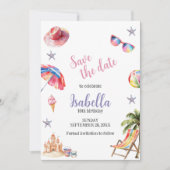 Save The Date Beach Party Tropical été (Devant)