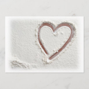 Save The Date Beach Sand Heart Sauvez la date