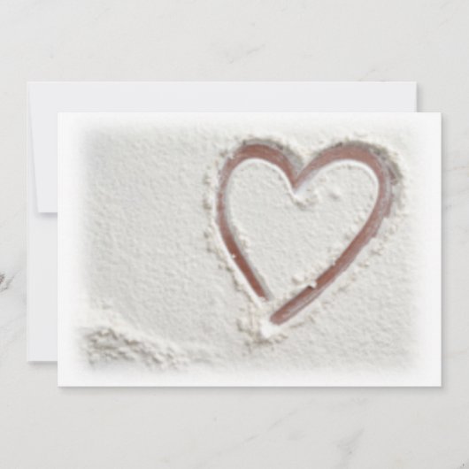 Save The Date Beach Sand Heart Sauvez la date (Devant)
