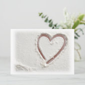 Save The Date Beach Sand Heart Sauvez la date (Debout devant)