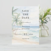 Save The Date Beach tropical destination wedding (Debout devant)