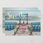 Save The Date Beach Wedding Arbour Enregistrer La Date (Devant / Derrière)