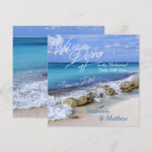 Save The Date Beach Wedding Bahamas Enregistrer la date (Devant / Derrière)
