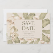 Save The Date Beachy Boho Photo Wedding Enregistrer la date (Devant)