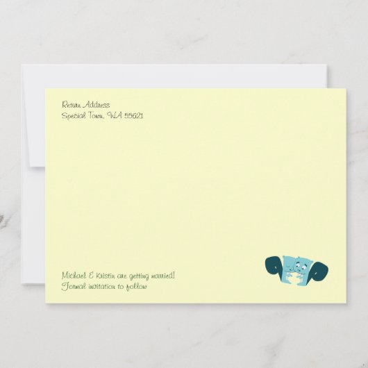 Save The Date Beau écureuil Sauvons la date (Dos)