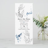 Save The Date Beau japonais Koi Mariage de natation (Debout devant)