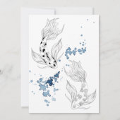 Save The Date Beau japonais Koi Mariage de natation (Dos)