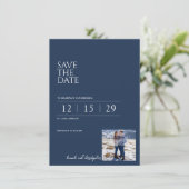 Save The Date Beau Mariage bleu (Debout devant)