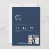 Save The Date Beau Mariage bleu (Devant)