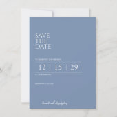 Save The Date Beau Mariage bleu (Devant)
