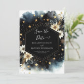 Save The Date Beau Mariage céleste classique (Debout devant)