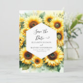 Save The Date Beau Mariage de tournesol Boho (Debout devant)