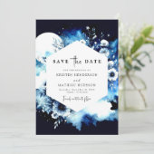 Save The Date Beau Mariage moderne Lune (Debout devant)