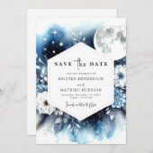 Save The Date Beau Mariage Whimsy Moonlit (Devant / Derrière)