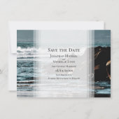 Save The Date Beau océan, Vagues et Rocks Beach Mariage (Dos)