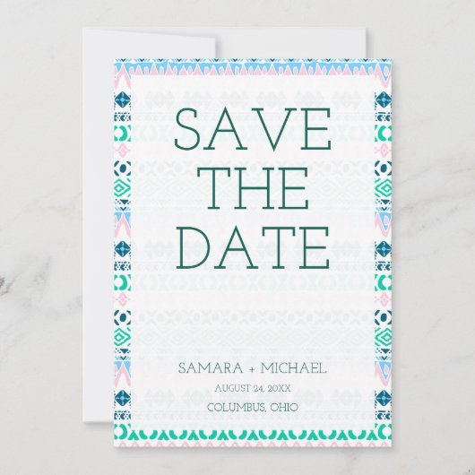 Save The Date Beau pastel motif (Devant)