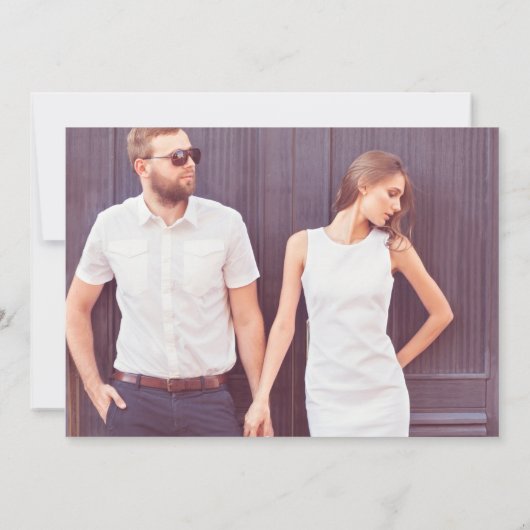 Save The Date Beau Script Plein Saignement Photo Enregistrer La (Dos)