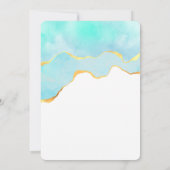 Save The Date Beau vert tropical avec Mariage frontière or (Dos)