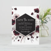 Save The Date Beau Whimsical Mariage Bourgogne (Debout devant)