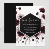 Save The Date Beau Whimsical Mariage Bourgogne (Devant / Derrière)