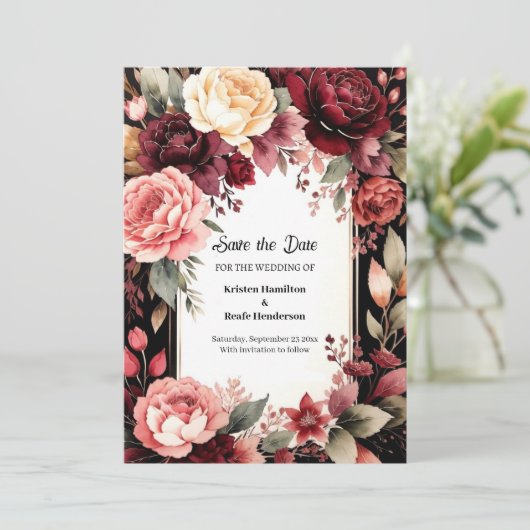 Save The Date Beauté de Bourgogne chic (Debout devant)