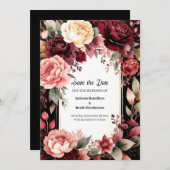 Save The Date Beauté de Bourgogne chic (Devant / Derrière)