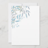 Save The Date Beaux oiseaux à l'aquarelle et feuillage (Dos)