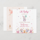 Save The Date Bébé Fille (Devant / Derrière)