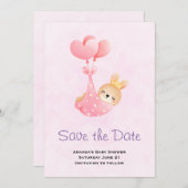 Save The Date Bébé mignon dans une couverture de coeur Enregistr (Devant / Derrière)
