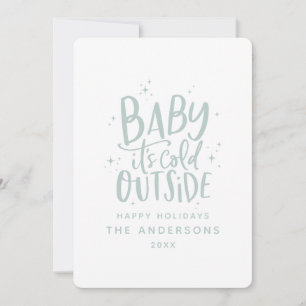 Save The Date Bébé son froid en dehors des vacances de Noël