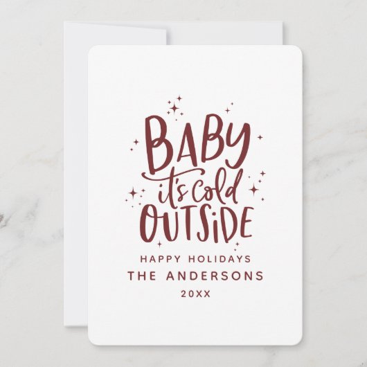 Save The Date Bébé son froid en dehors des vacances de Noël (Devant)