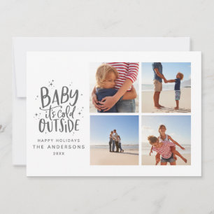 Save The Date Bébé son froid en dehors des vacances de Noël mult