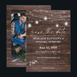 Save The Date Bébé's Breath Rustic Photo<br><div class="desc">Envoyez une carte de date pour préparer vos invités à célébrer votre mariage ou votre fête avec votre bébé Souffle floral Rustic Photo enregistrer la carte de date.</div>