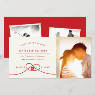 Save The Date Bécasseau maubèche Double Bonheur Photo de mariage