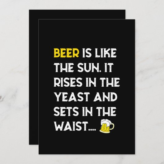 Save The Date Beer Is Like (Devant / Derrière)