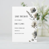 Save The Date Beige Neutral Floral Wedding (Debout devant)