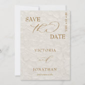Save The Date Beige Neutral Simple Élégant Enregistrer La Date (Devant)