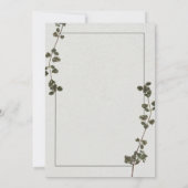 Save The Date Beige Pastel Vert Élégante Fleur Élégante Enregist (Dos)