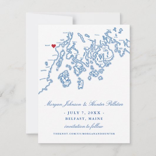 Save The Date Belfast Maine Photo Enregistrer la date - Penobsco (Devant)