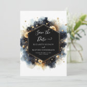 Save The Date Belle aquarelle Mariage céleste (Debout devant)