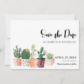 Save The Date Belle Cactus Photo Succulente Enregistrer La Date (Devant)