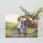 Save The Date Belle Calligraphie Script Photo Enregistrer la dat (Debout devant)