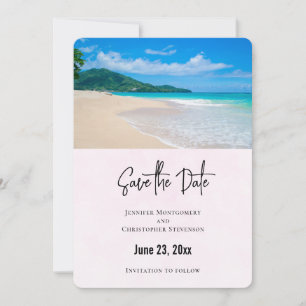 Save The Date Belle destination tropicale plage panoramique